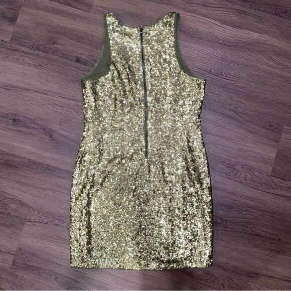 ALICE + OLIVIA Green Sequin Mini Dress - Picture 2 of 3